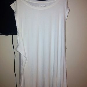 White sleeveless tunic shirt (new)